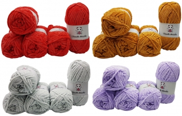 Chenille Metallic Strickwolle